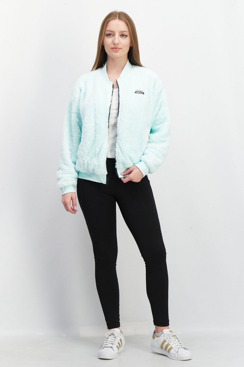 adidas Originals Women Sportswear Fit Brand Logo Bomber Jacket, Mint - Image 2